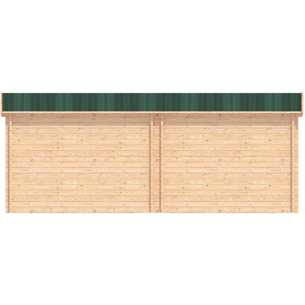Shire Garage 22 x 18ft 2 Double Door Pent Log Cabin Image 3