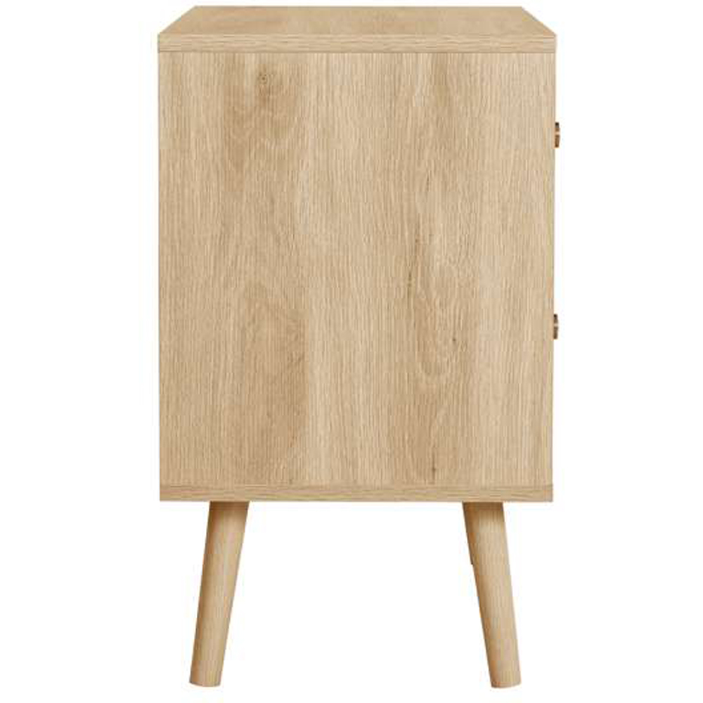 Birlea Herringford 2 Drawer Oak Bedside table Image 4