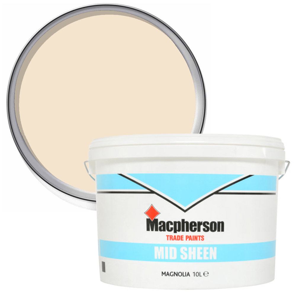 Macpherson Walls and Ceilings Magnolia Mid Sheen Paint 10L Image 1