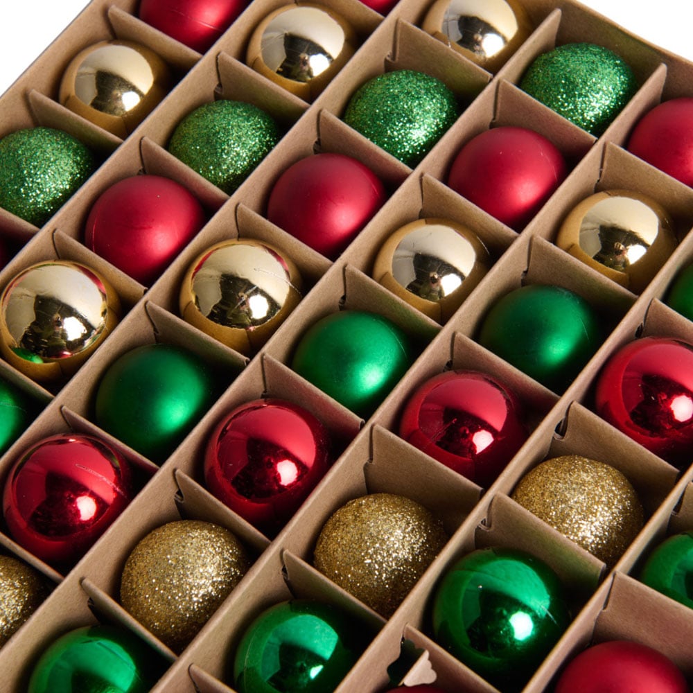 Pack of 49 Traditional Christmas Baubles Image 3