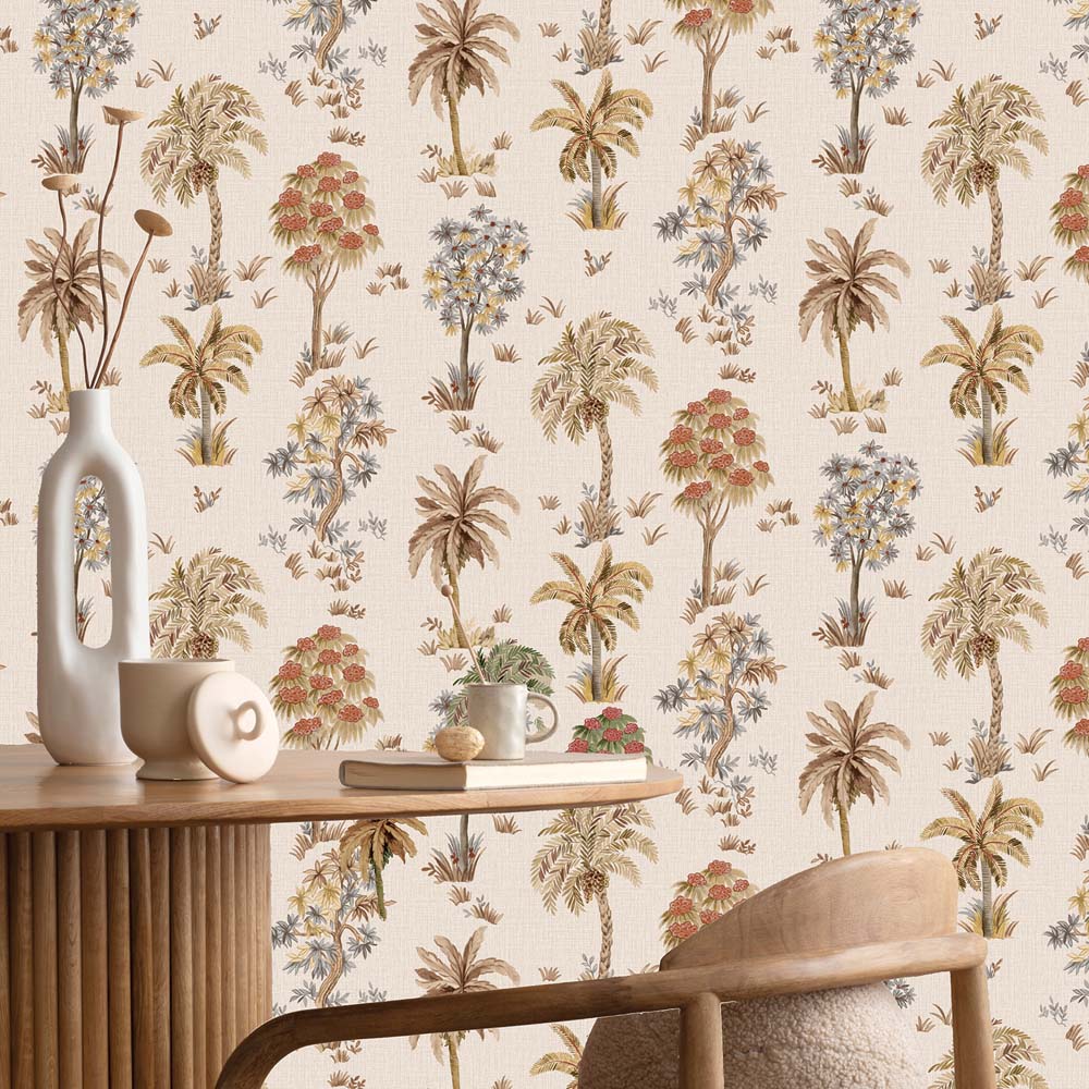 Belgravia Decor Zambaiti Parati Marrakech Tree Red Wallpaper Image 2