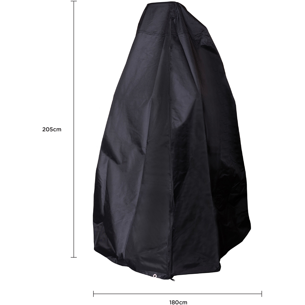 Charles Bentley Black Rattan Swing Chair Cover Image 5