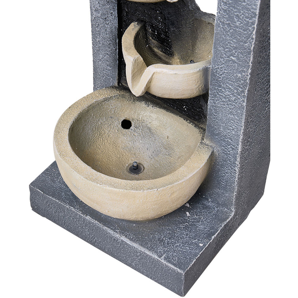 Living and Home 3 Tier LED Light Solar Powered Water Fountain Image 6