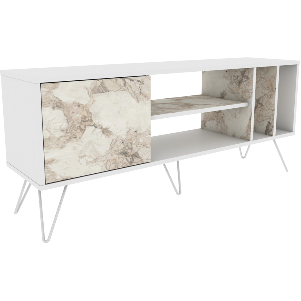 Decorotika Mistico White Marble Effect TV Unit Image 3