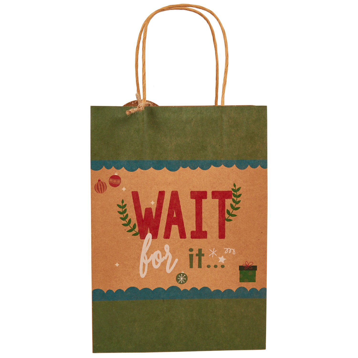 Fun Christmas Paper Gift Bag - Brown Image 2