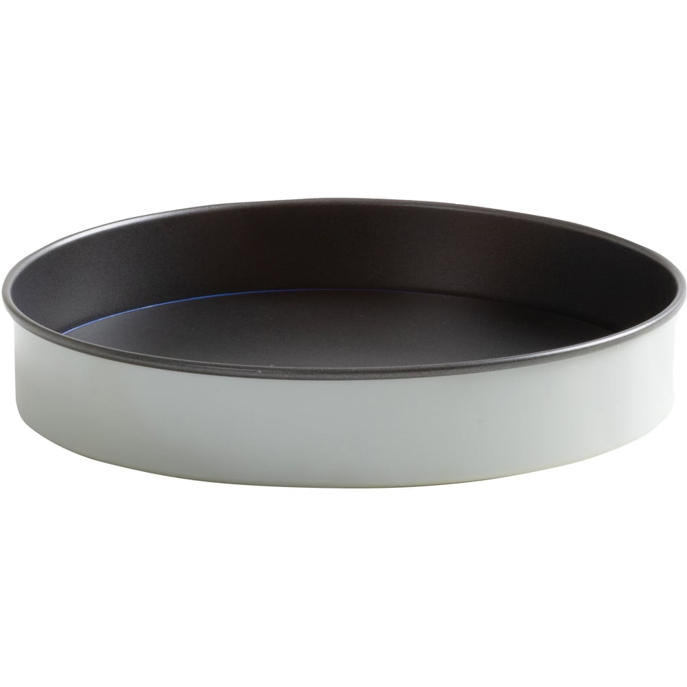 Wham PushPan 23cm Light Grey and Pewter Shallow Tin Image 1