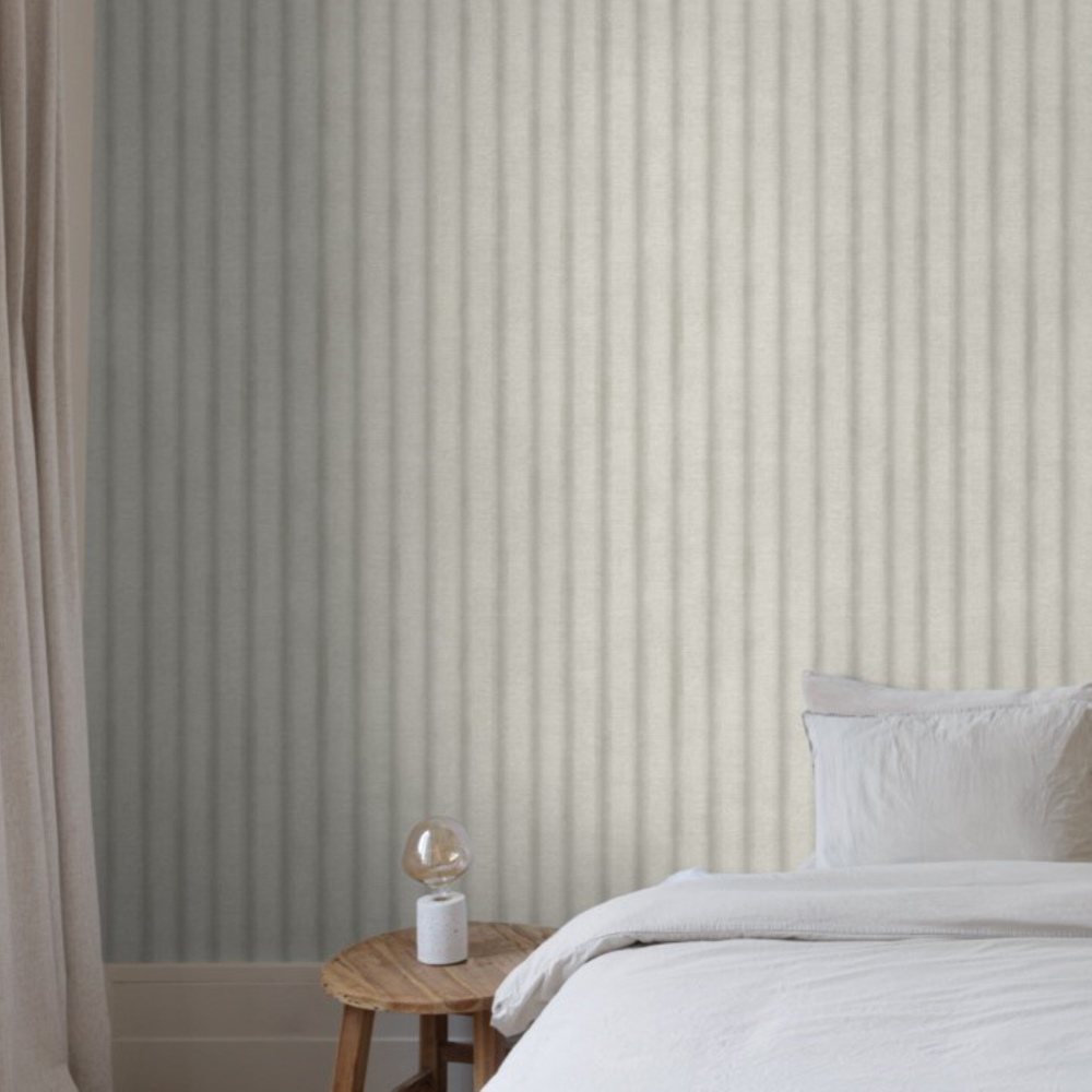 Grandeco Vertical Stripe Silver Gilded Wallpaper By Paul Moneypenny Image 2