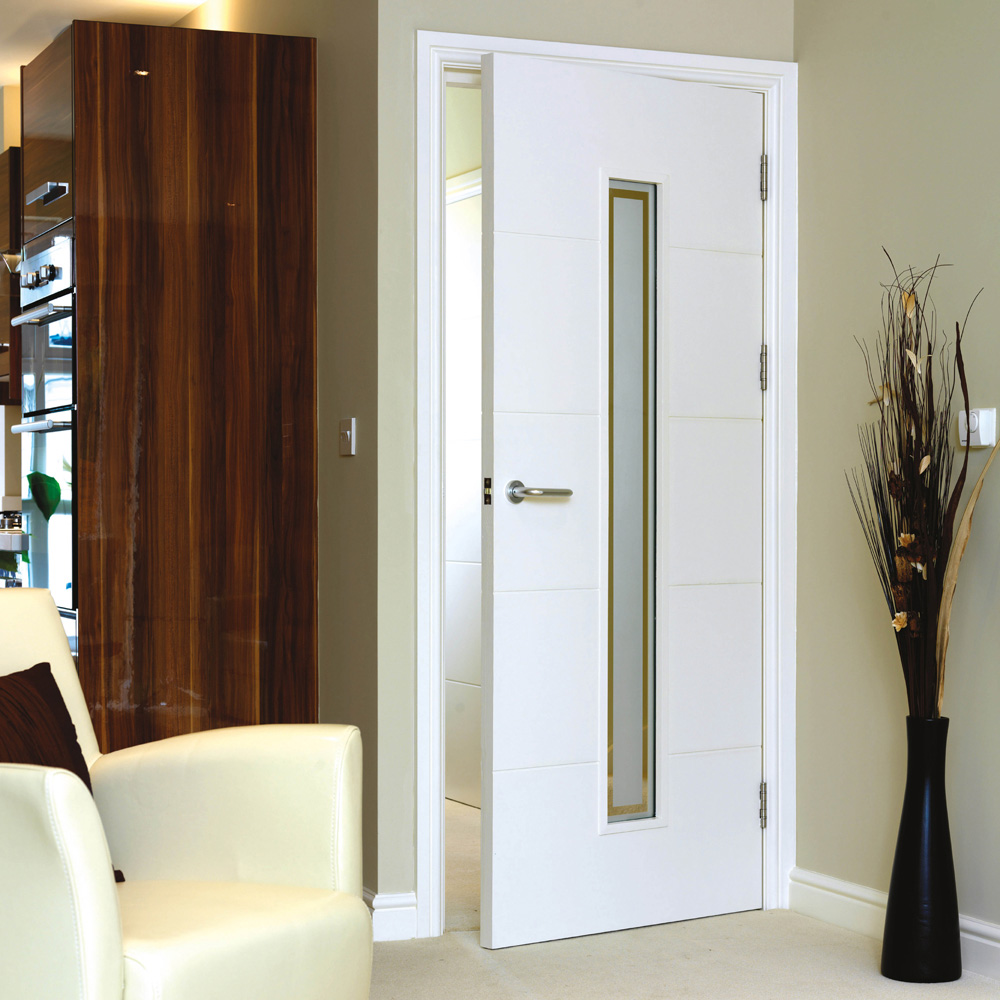 JB Kind Dominion White Glazed Internal Door 1981 x 838mm Image 2