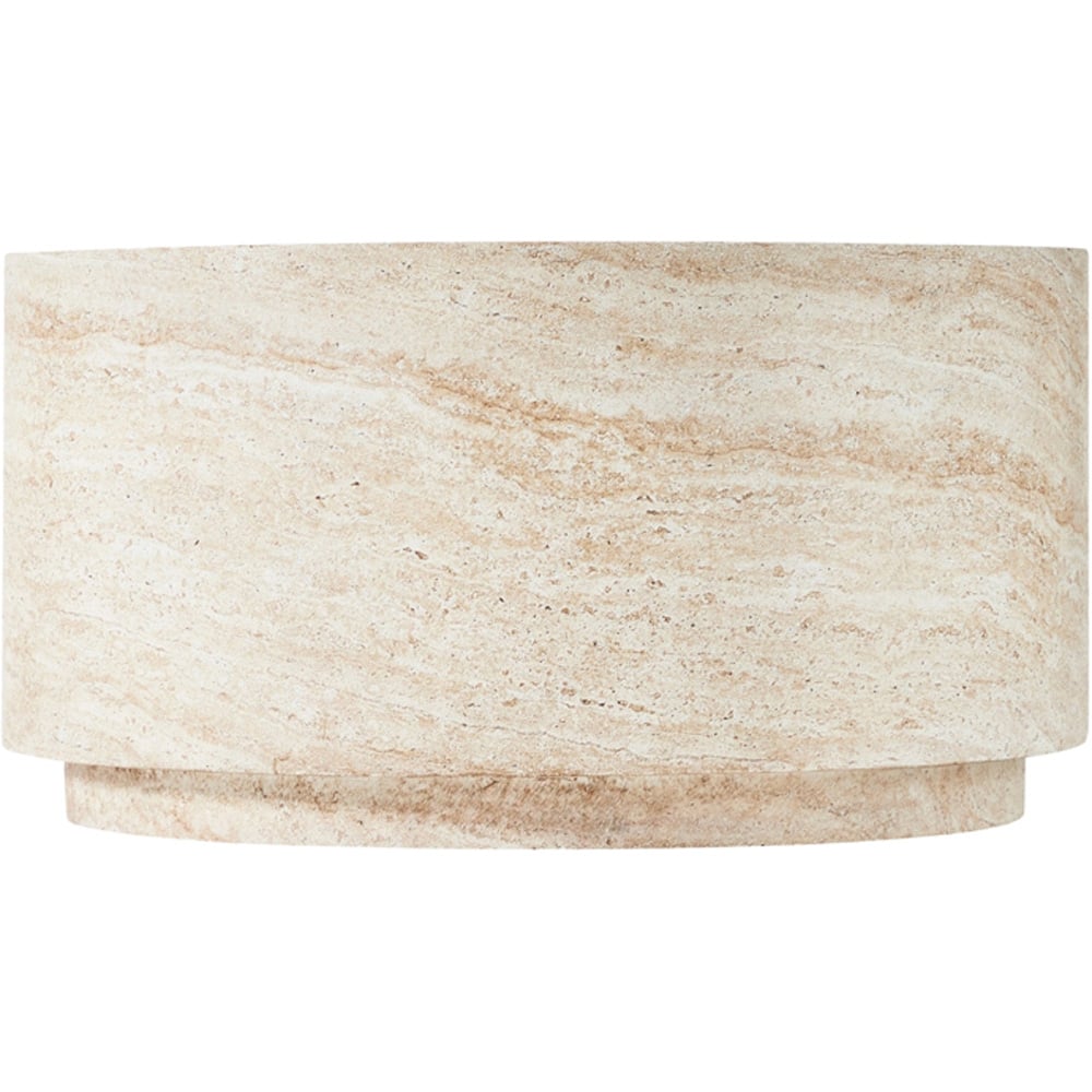 Desser Pisa Travertine Effect Round Coffee Table Image 2