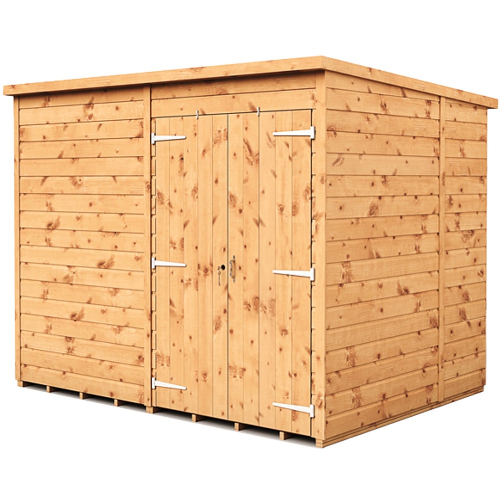 Empire Sheds 8 x 6ft Double Door Tongue and Groove Wooden Pent Garden Shed Image 1