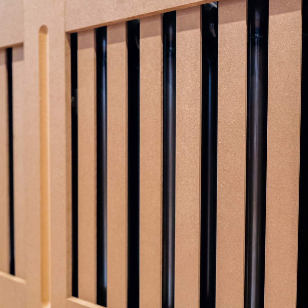 Jack Stonehouse Natural Unpainted Vertical Line Radiator Cover Large Image 4