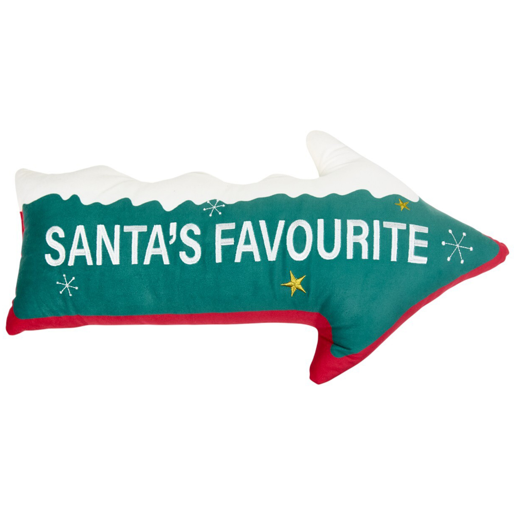 Santa's Favourite Cushion - Green Image 1