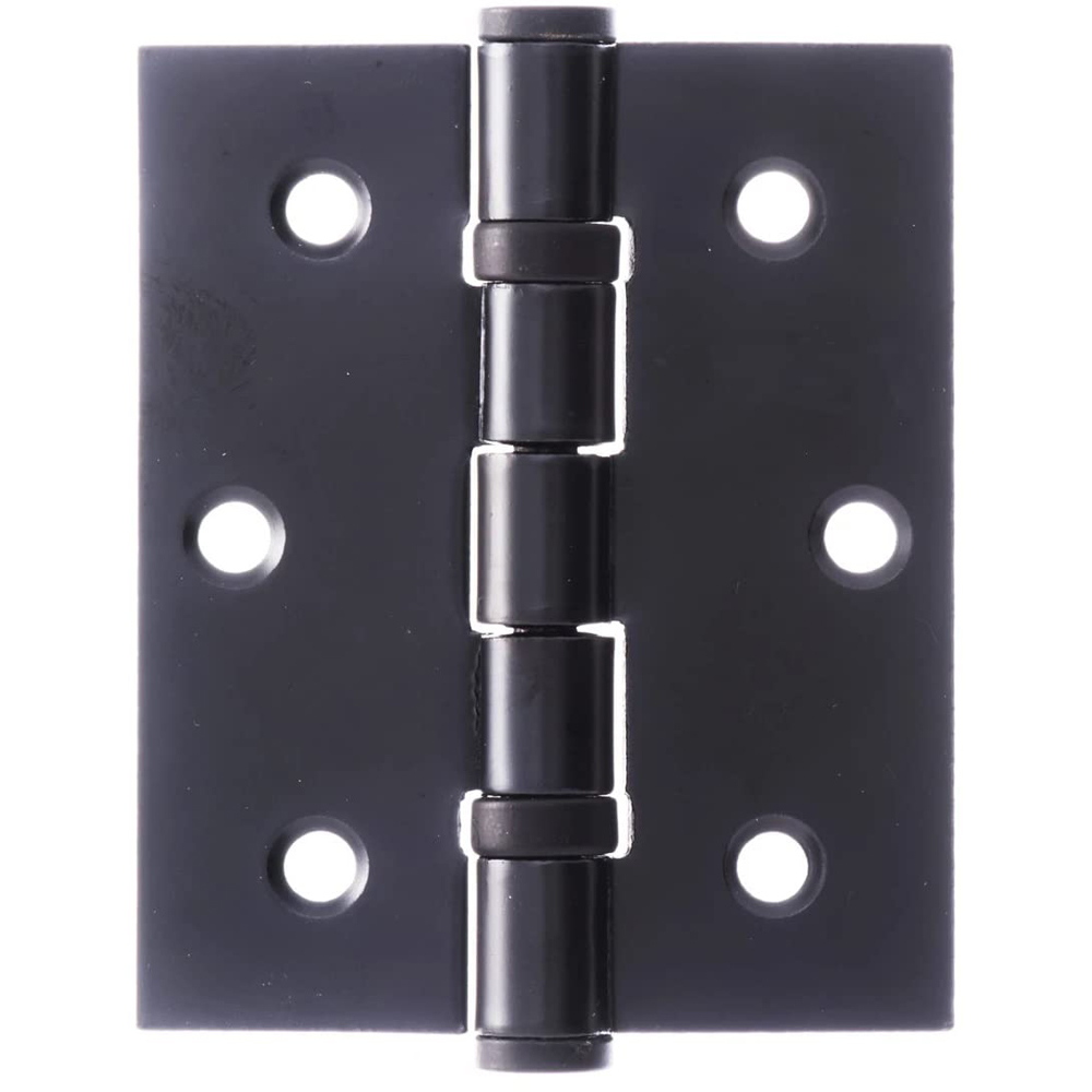 Golden Grace Matt Black Finish Ball Bearing Timber Door Hinge 75mm 4 Pack Image 2