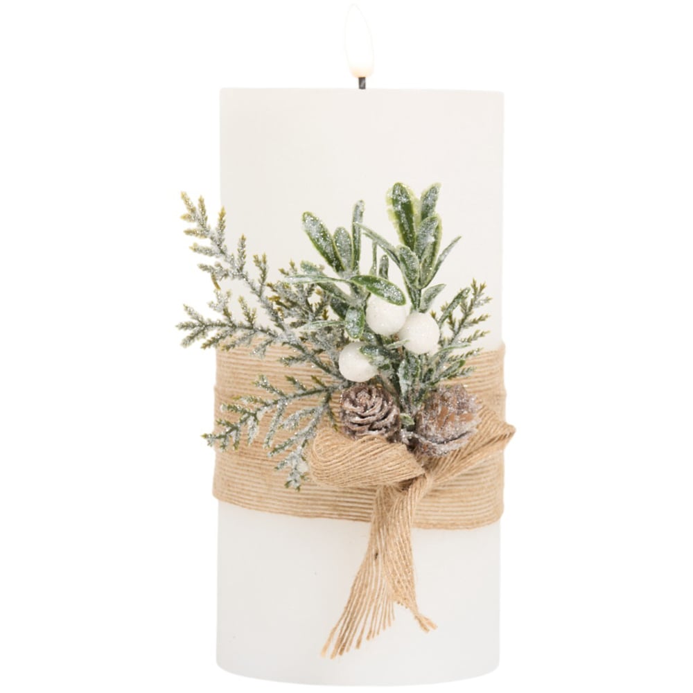 Hessian Pine LED Candle Image 6
