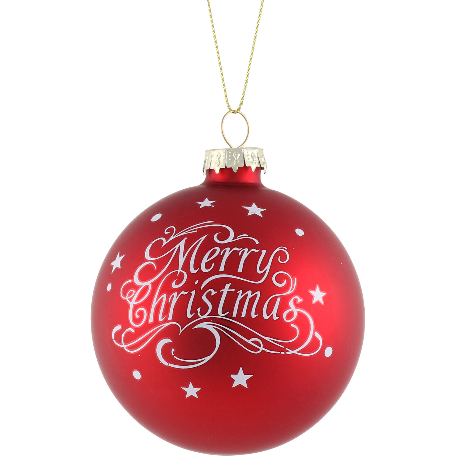 Set of 6 Red and White Decorative Baubles - Multicolour Image 2