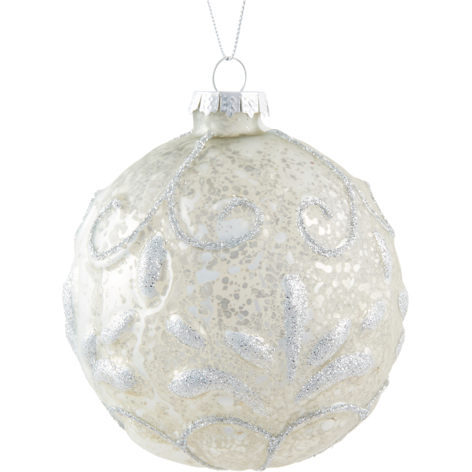 Antique Silver Bauble - Silver Image 2