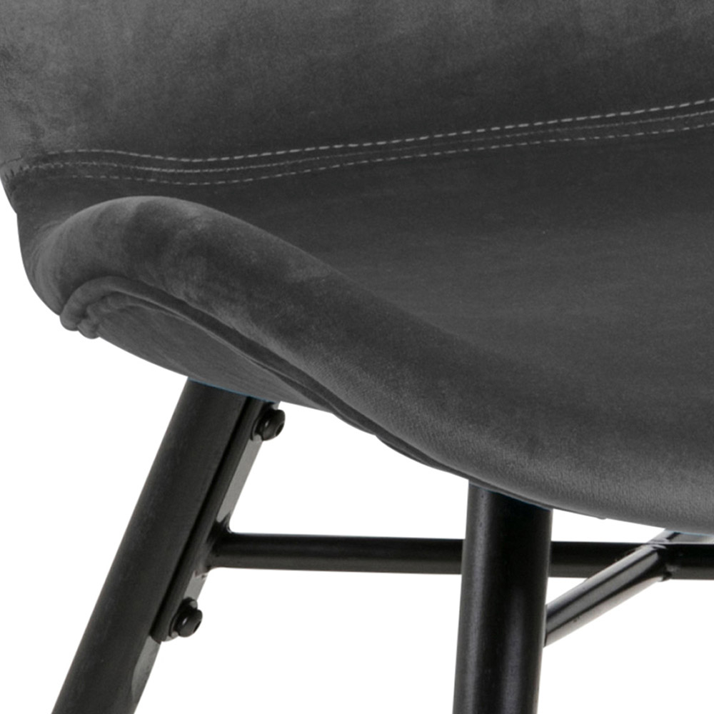 Florence Batilda Set of 2 Dark Grey Dining Chairs Image 8