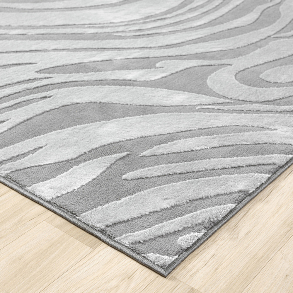 Desire Rugs Vellure Anthracite Metallic Sheen Marble Design Rug 200 x 290cm Image 3