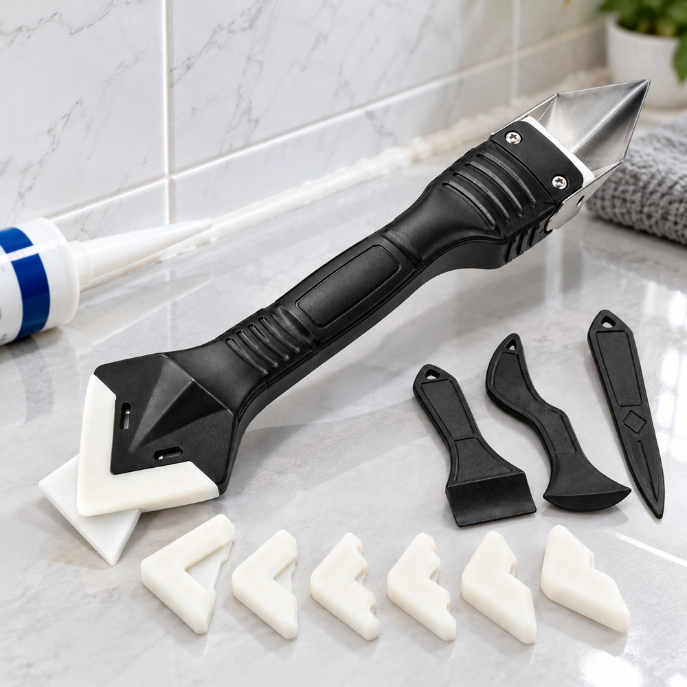 ATEK 3-in-1 Silicone Sealant Remover Scraper Caulking Tool Kit Image 2