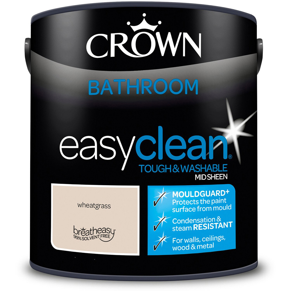 Crown Easyclean Bathroom Paint - Wheatgrass Image 2