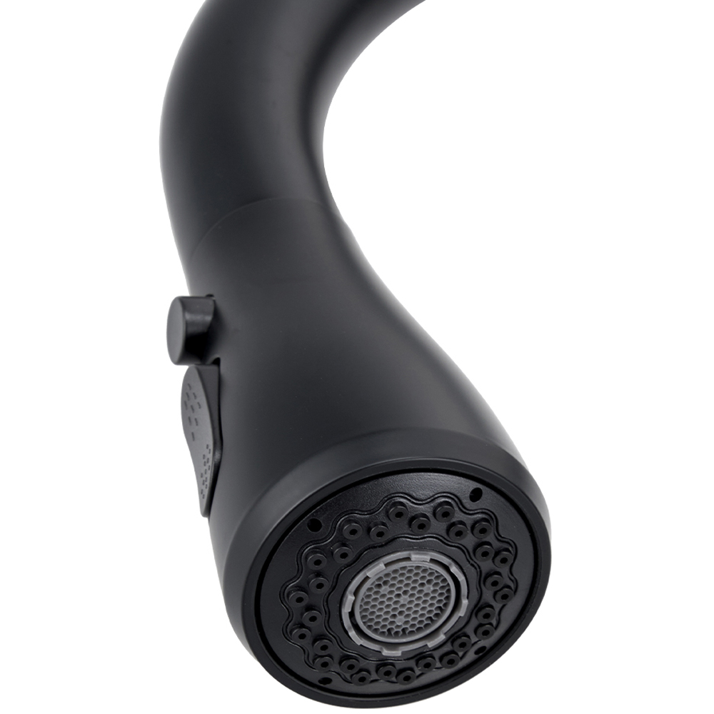 Living and Home Black 304 Stainless Steel Pull Down Sensor Kitchen Faucet with LED Light Image 5