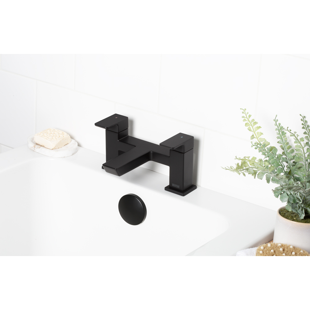 Bristan Cobalt Matt Black Bath Filler Tap Image 4