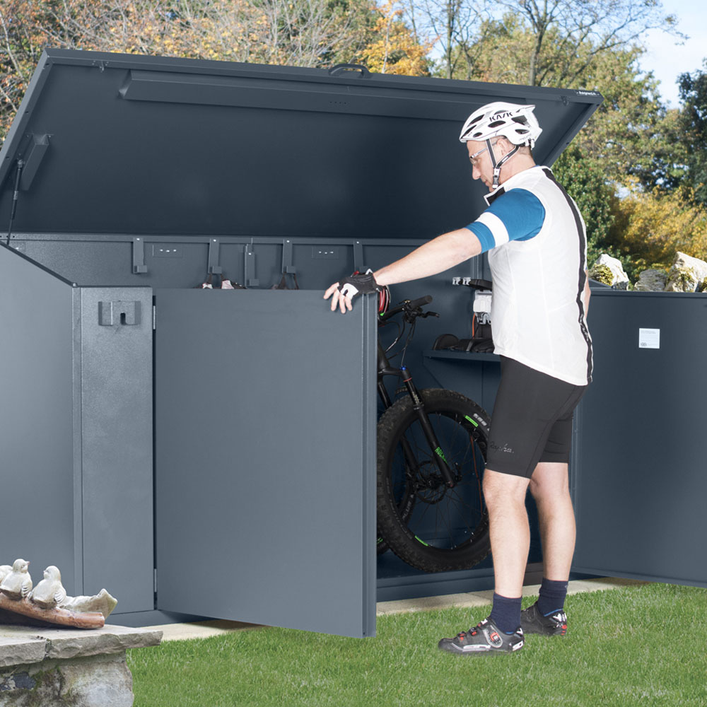 Asgard Access E Plus 8 x 4ft Double Door Green Bike Storage Shed Image 5