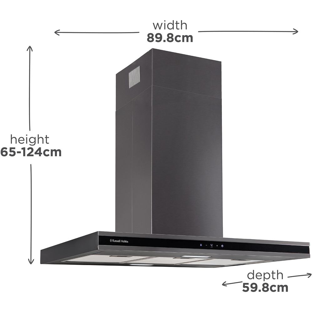 Russell Hobbs RHICH904DB Midnight Island Cooker Hood 90cm Image 8