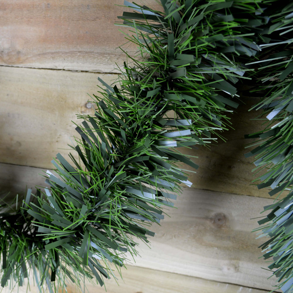 Samuel Alexander Green Chunky Cut Tinsel Garland 10m Image 4
