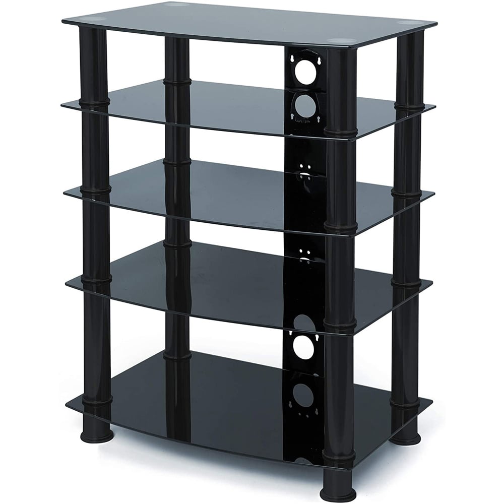 Centurion Supports Galago 5 Shelf Black Multimedia Unit Image 6