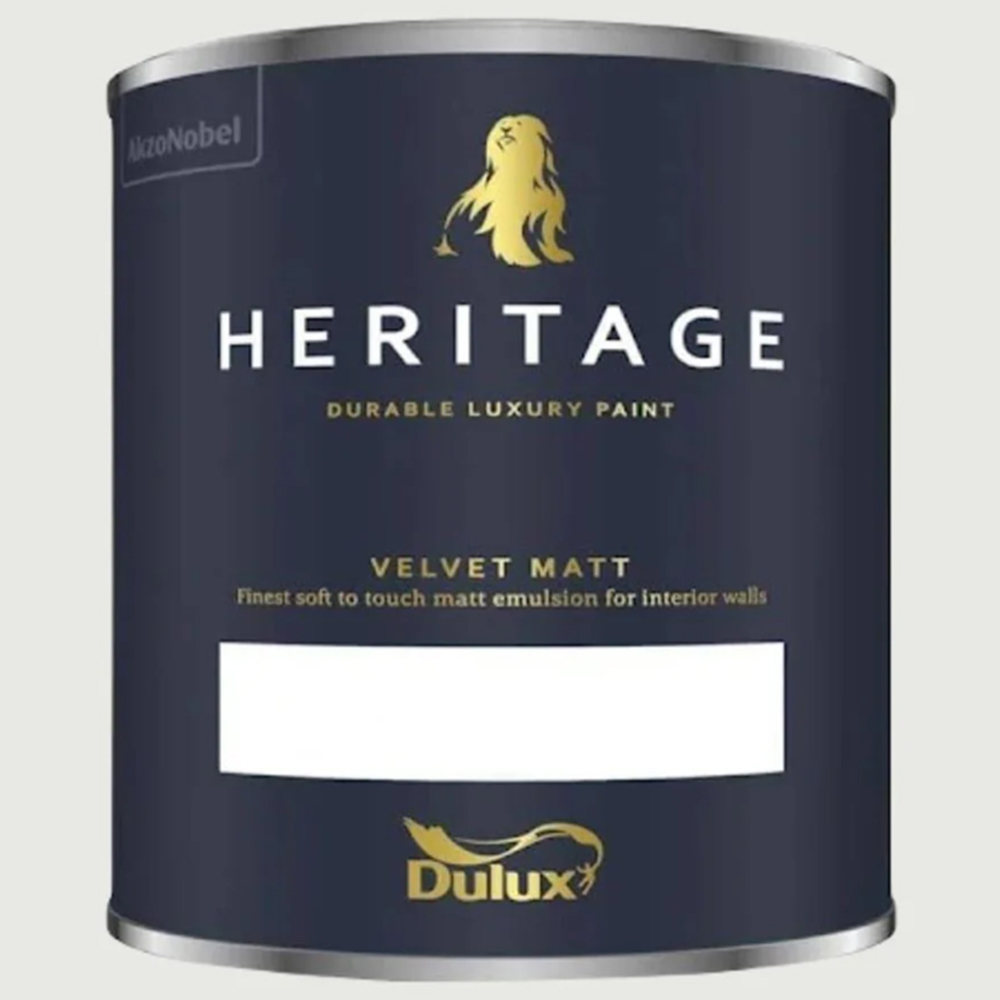 Dulux Heritage Walls and Ceilings Edelweiss White Velvet Matt Emulsion Paint 1L Image 2