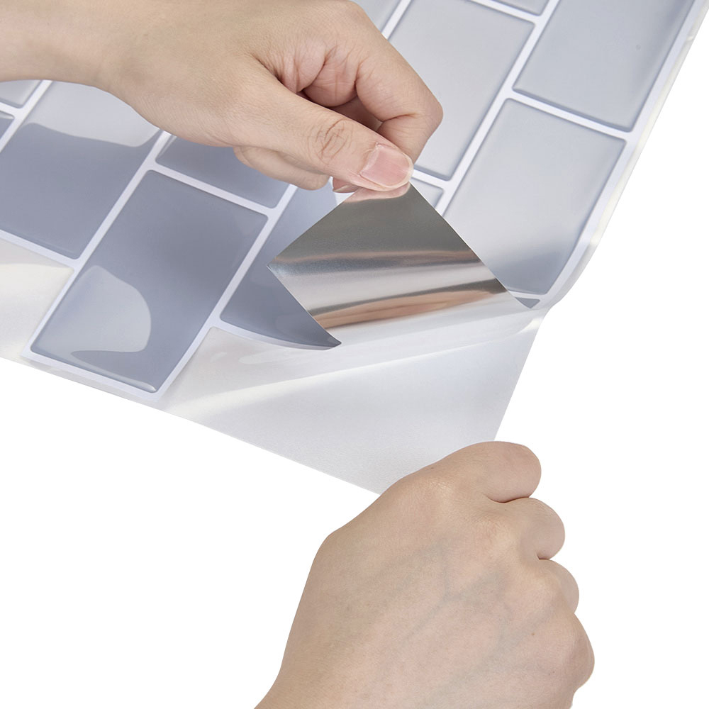 Living and Home Lattice Light Grey Peel and Stick Wall Tile Sticker Wall Tile Sticker 10 Pack Image 7