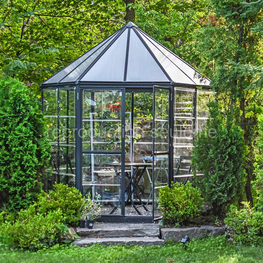 Palram Canopia Oasis Hexagonal Grey Polycarbonate 8 x 7ft Greenhouse Image 4