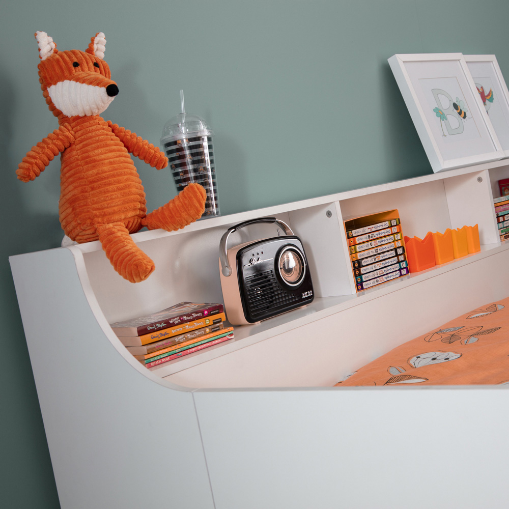 Julian Bowen Jupiter White Mid Sleeper with Storage Image 5