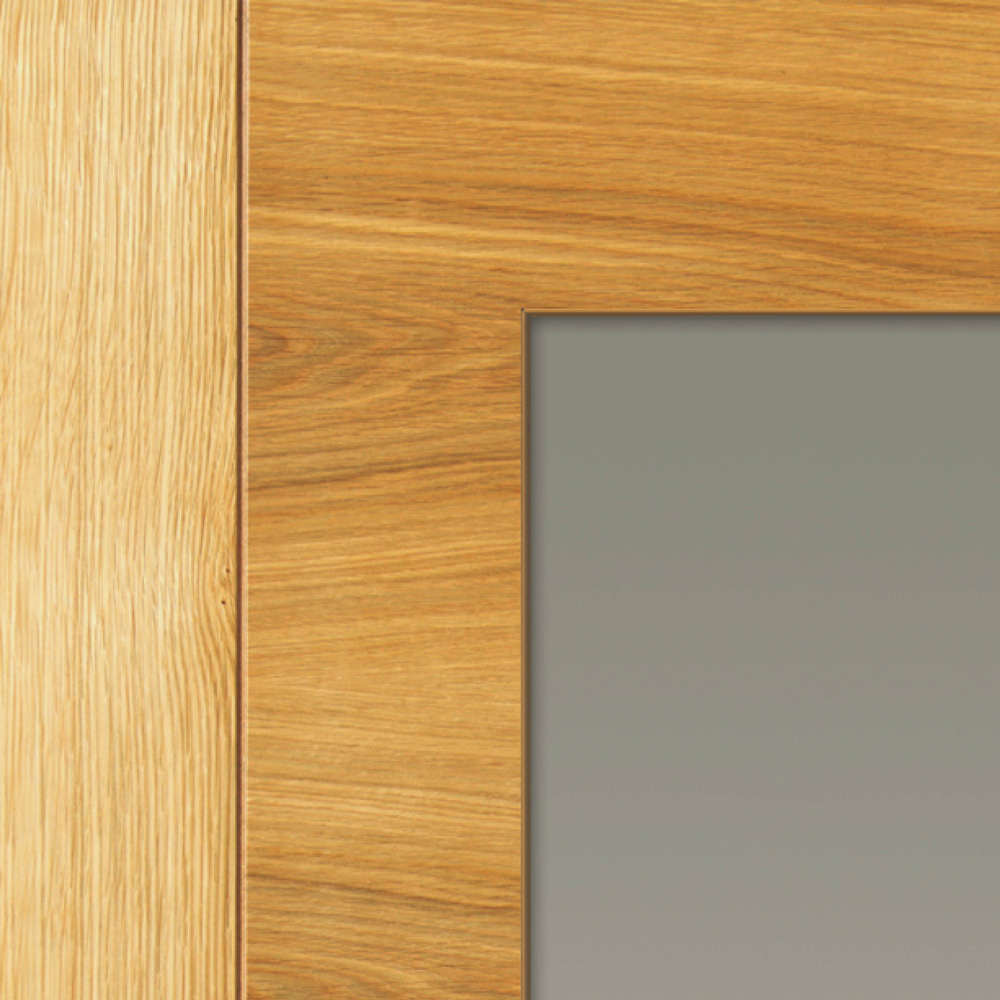 JB Kind Mistral Contemporary Oak Glazed Internal Door 1981 x 762mm Image 3