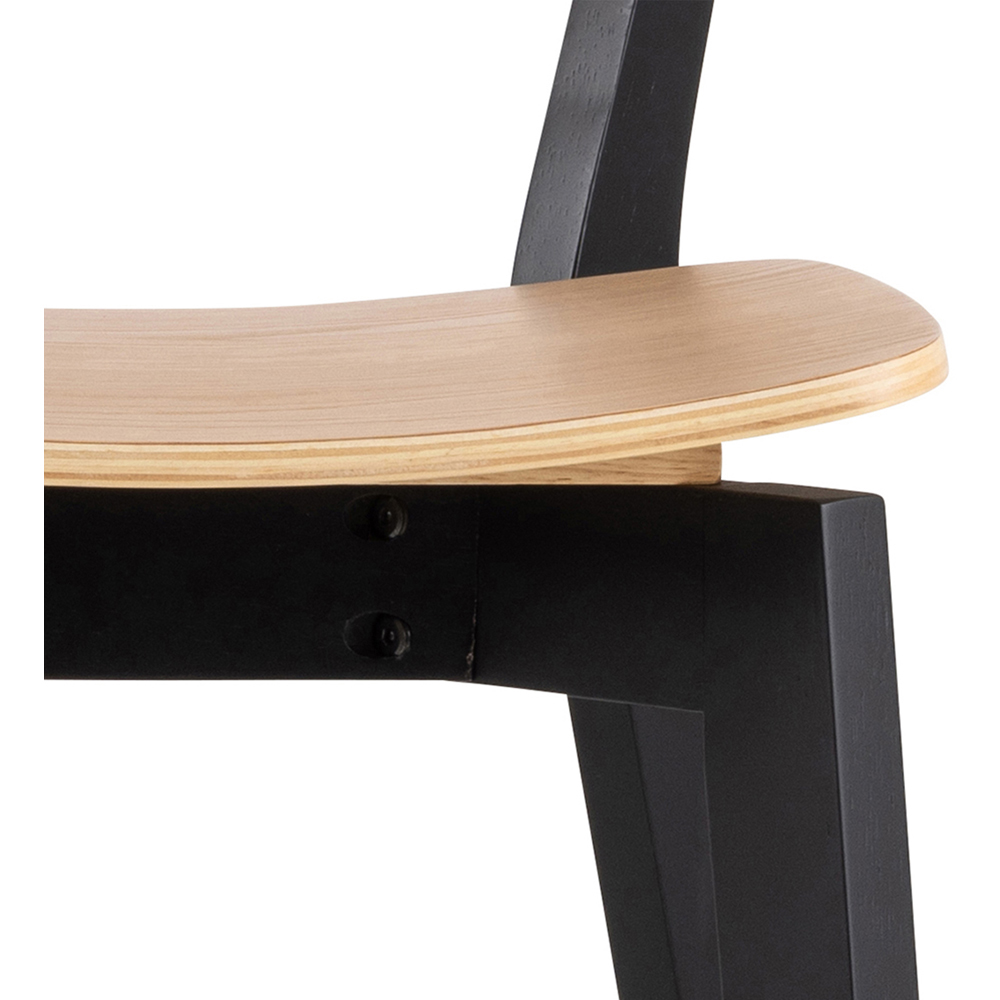 Florence Roxby 2 Seater Bar Dining Table Black and Oak Image 7