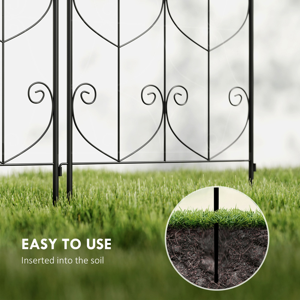 Outsunny 4.9 x 2ft Metal Garden Trellis Set of 2 Image 4