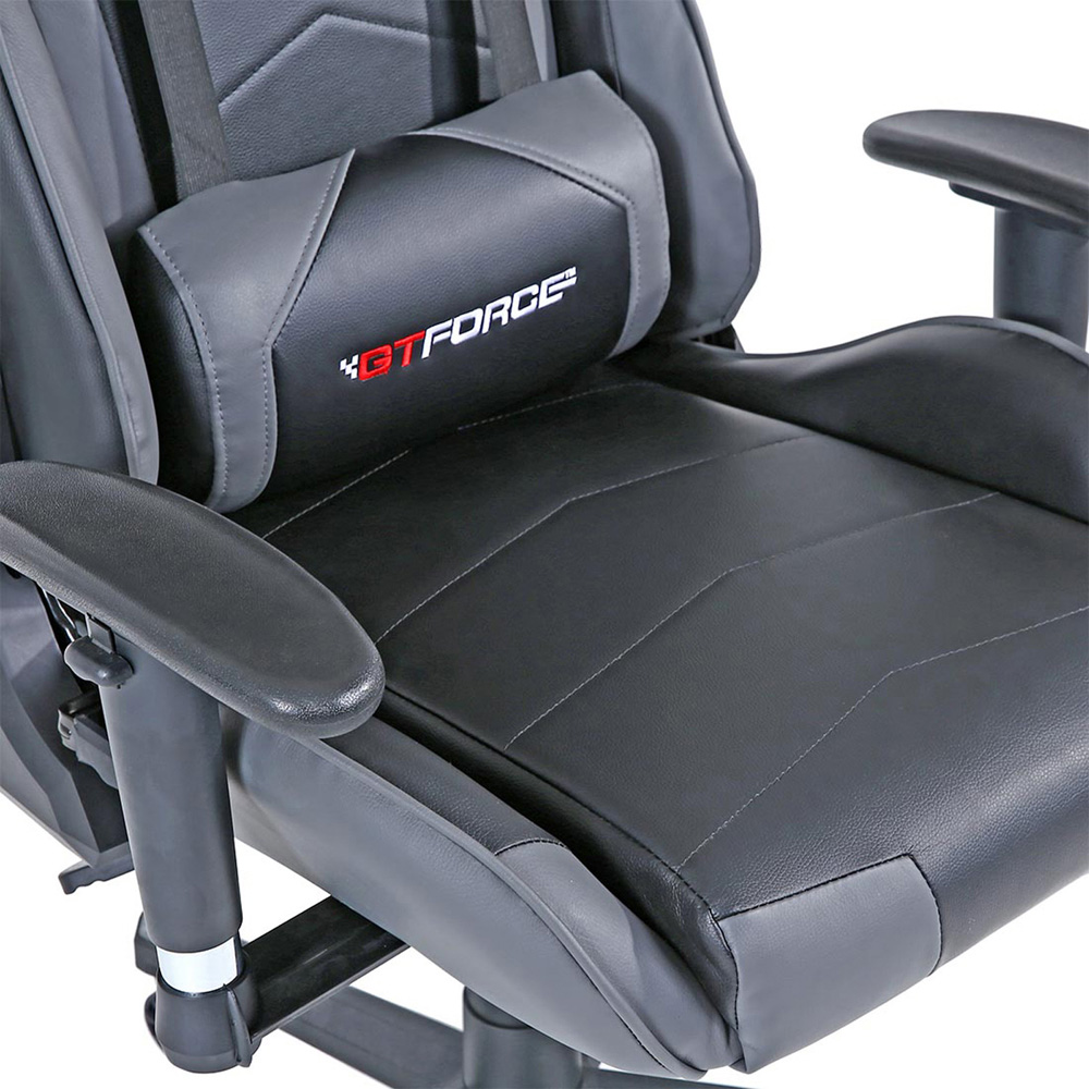 Furniture Online Pro Fx Grey Faux Leather Reclining Gaming Chair Image 6