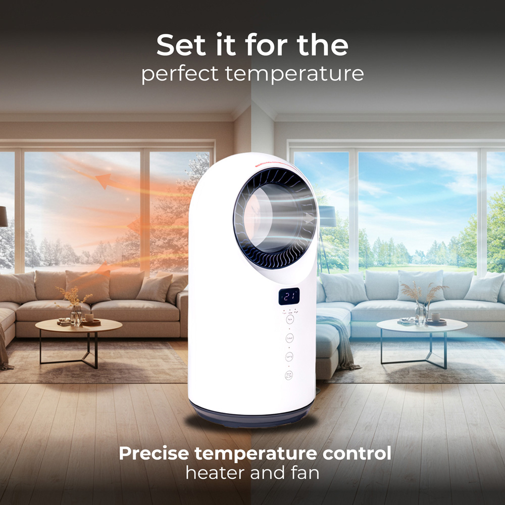 Masterplug Breeze Smartenergy White Bladeless Heater and Fan 1500W Image 8