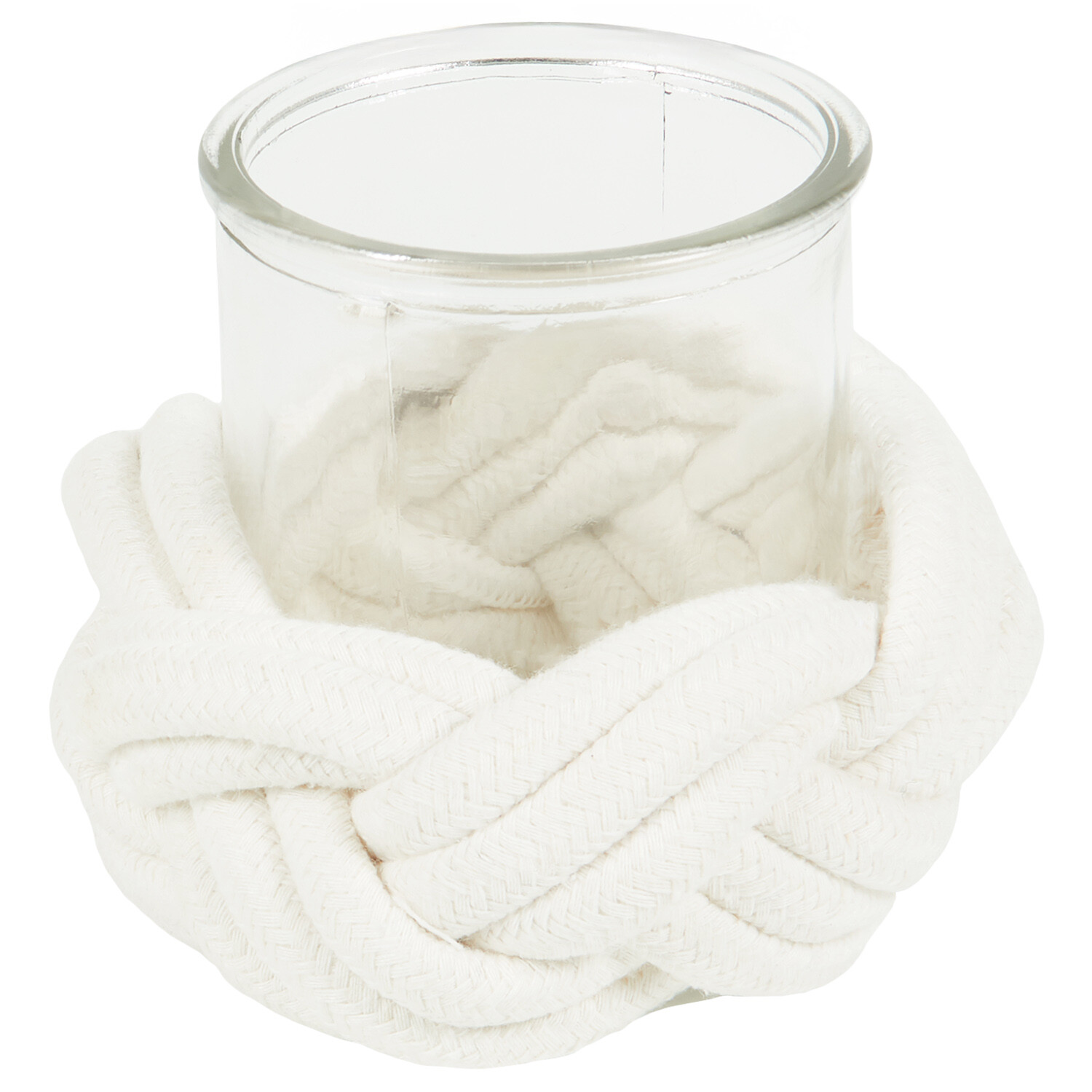 Rope Knot Tealight Holder - Neutral or White Image 5