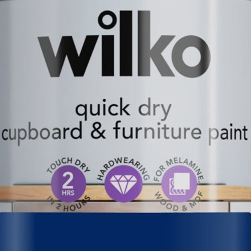 Wilko Quick Dry Dark Blue Furniture Paint 750ml Image 4