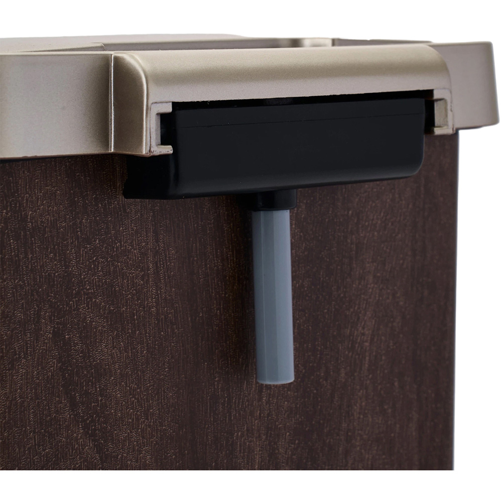 Living and Home Wood Grain Rubbish Bin with Foot Pedal Lid 12L Image 5