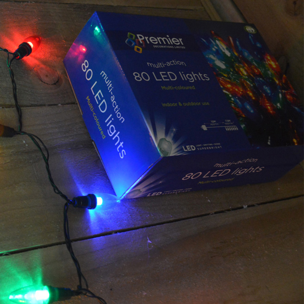 Premier 80 Multicolour LED Christmas Festoon Light Image 4