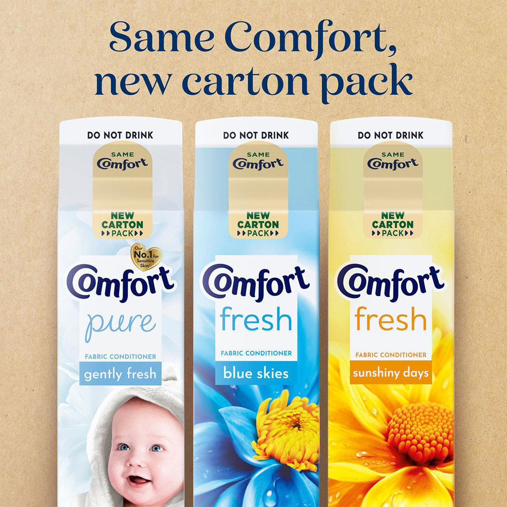 Comfort Pure Gently Fresh Fabric Conditioner 31 Washes 930ml 6 Pack Image 6