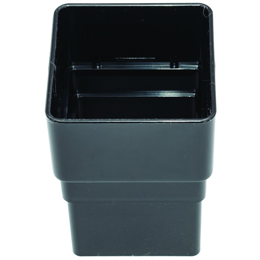 FloPlast Square Downpipe Socket Black 65mm Image 4