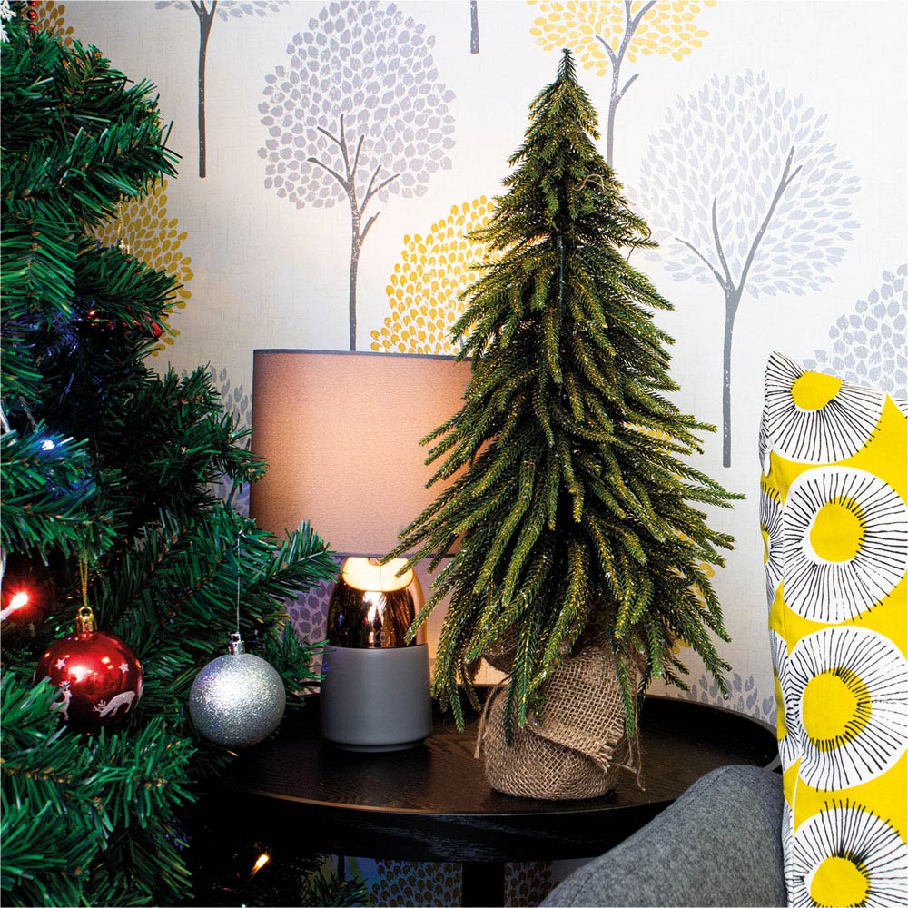 St Helens 52cm Green Gold Finish Mini Christmas Tree Image 2