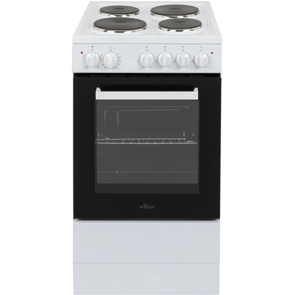 Willow Appliances WE50SSW White Single Cavity 62L Oven Electric Cooker with 4 Burner Image 2