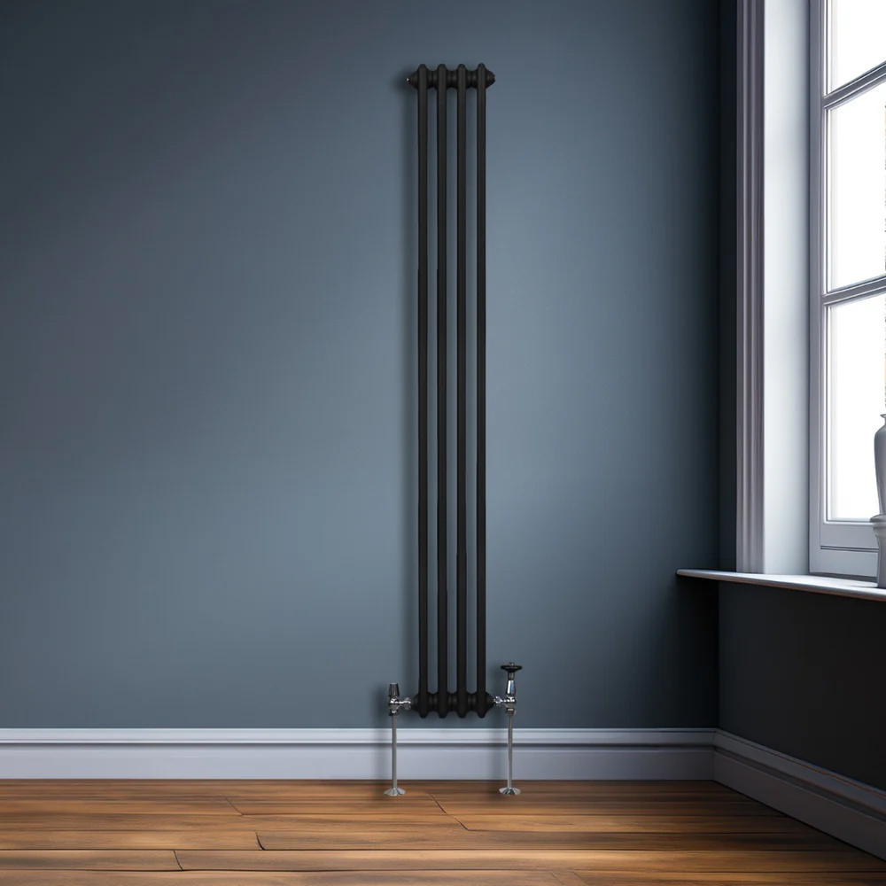 Monster Shop 2639 BTU Black Traditional 3 Column Radiator 1800 x 202mm Image 2