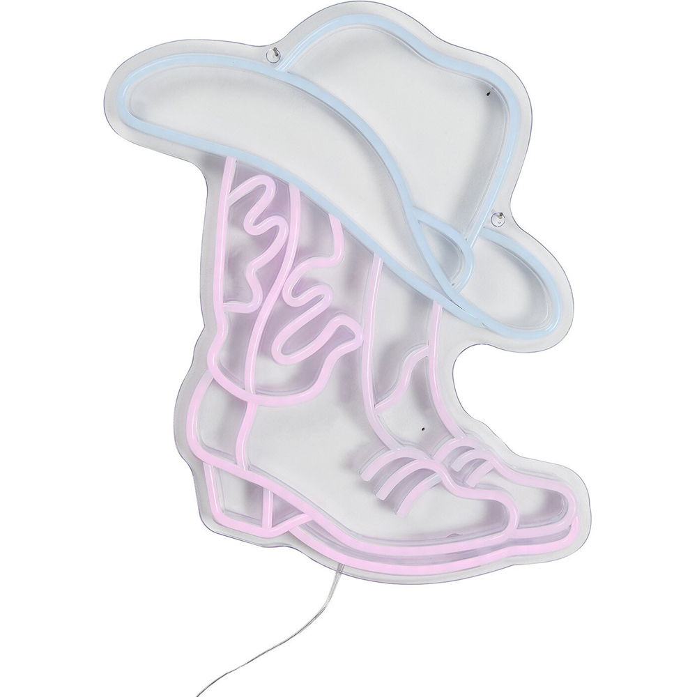 Cowboy Hat Pink Neon Sign Image 3