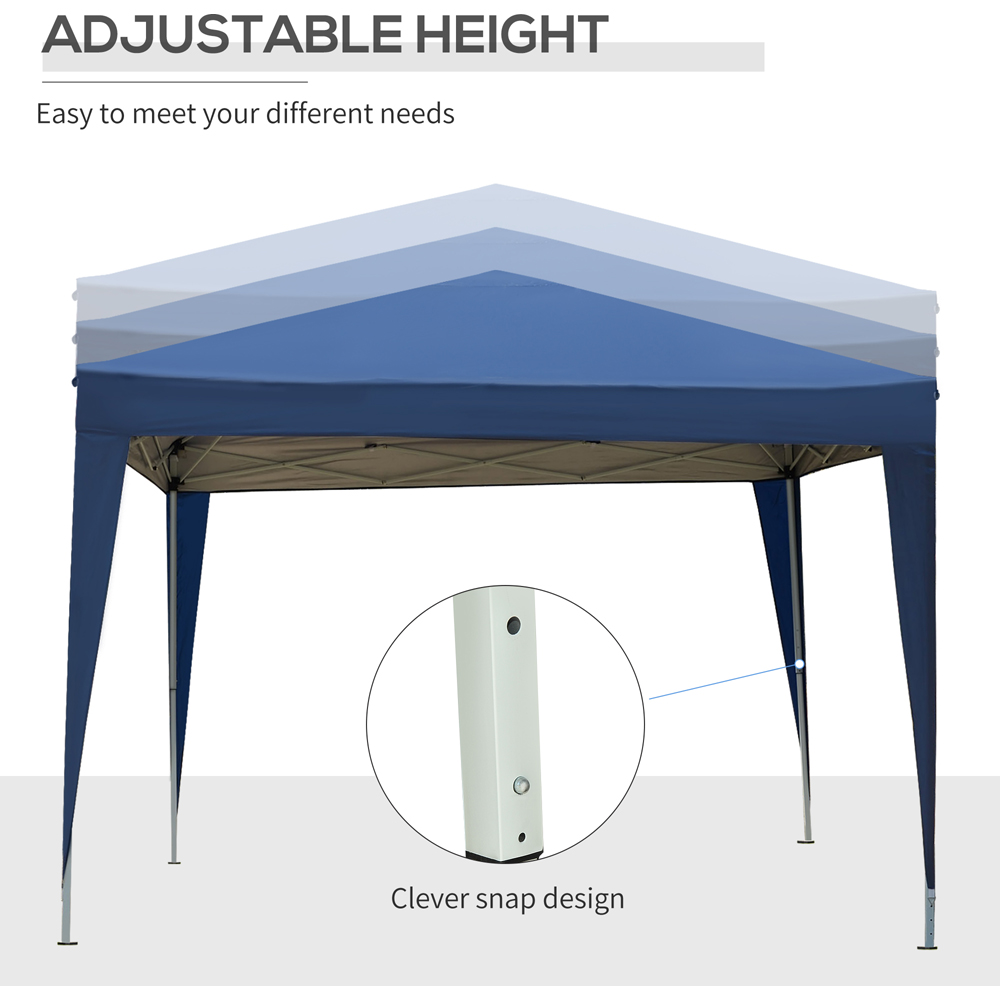 Outsunny 3 x 3m Blue Pop Up Water Resistant Camping Party Tent Image 4